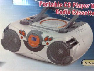 Supersonic SC 705CD Portable CD Player With Stereo Radio Cassette Recorder  Boomboxes   Players & Accessories