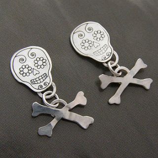 silver funny bones earrings by soremi