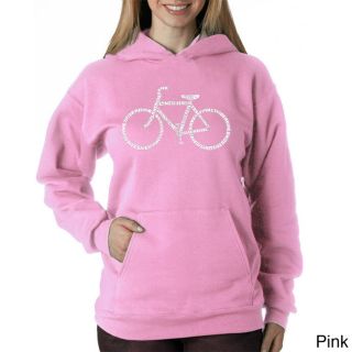 Los Angeles Pop Art Los Angeles Pop Art Womens Save A Planet, Ride A Bike Sweatshirt Pink Size XL (16)