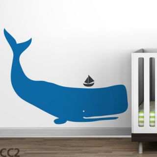 LittleLion Studio Baby Zoo Whale Wall Decal DCAL VL LA 080 W CC Color Azure 