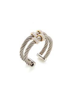 Classique Grey & Diamond Wrap Ring by Charriol