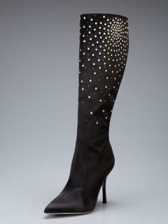 Embellished Satin Boot by Rene Caovilla