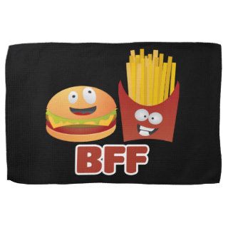 Burger And Fries Best Friends Forever Kitchen Towel