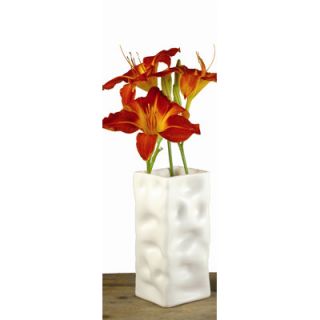 Alex Marshall Studios Mini Square Ripple Vase VS 053 Color Gloss White