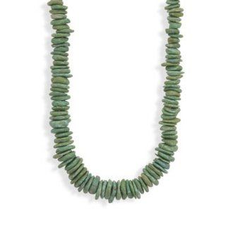 Graduated Green Stone Fashion Necklace Jewelry