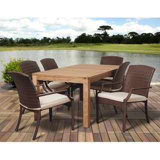 Piemonte 7 piece Dining Teak And Wicker Set