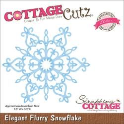 Cottagecutz Elites Die 3.6 X3.2   Elegant Flurry Snowflake