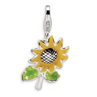 Amore La Vita™ Yellow Sunflower Charm in Sterling Silver   Zales