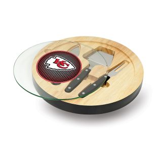 Nfl Applique Ventana Glass top Cheese Board With Accessories