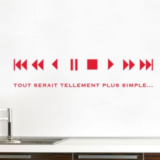 ADZif BlaBla Avance Rapide Wall Decal T3143R Color Red