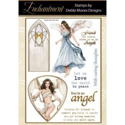 Debbi Moore Enchantment Clear Stamp Set   Angels Of Inspiration 8pcs
