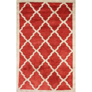 Nuloom Abstract Handmade Marrakesh Moroccan Trellis Wool Rug (5 X 8)