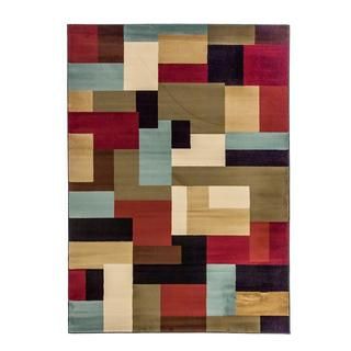 Patchwork Red Area Rug (710 X 910)