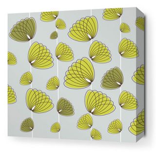 Inhabit Aequorea Floating Lotus Graphic Art on Canvas in Silver and Grass FLO