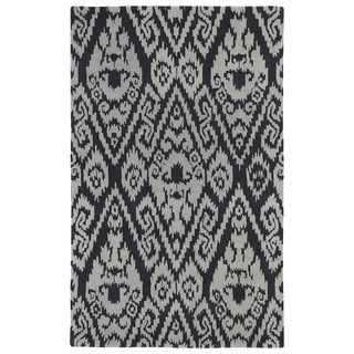 Kaleen Rugs Hand tufted Runway Charcoal/ Grey Ikat Wool Rug (96 X 13) Grey Size 96 x 13