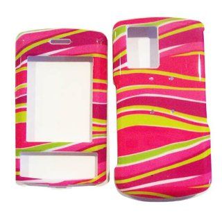 Hard Plastic Snap on Cover Fits LG CU720 Shine Color Waves AT&T Cell Phones & Accessories