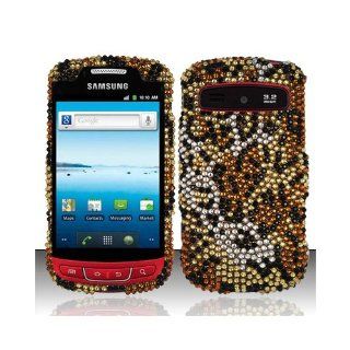 Yellow Cheetah Bling Gem Jeweled Crystal Cover Case for Samsung Admire Vitality SCH R720 Cell Phones & Accessories