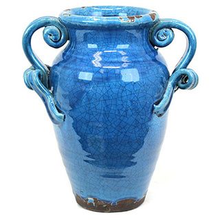 Ceramic Tuscan Turquoise Vase