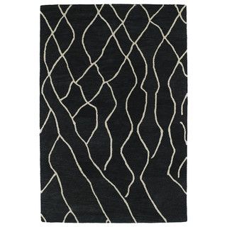 Hand tufted Utopia Peaks Charcoal Wool Rug (96 X 136)