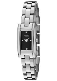 Caravelle by Bulova 43P102  Watches,Womens White Diamond Black Dial Stainless Steel, Casual Caravelle by Bulova Quartz Watches
