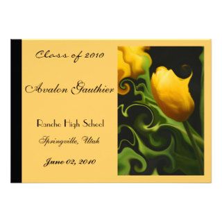 Yellow Tulip Senior Graduation Invitation
