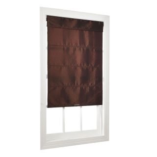 allen + roth 36 in W x 72 in L Chocolate Light Filtering Cordless Polycotton Roller Shade