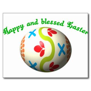 Happy and blessed Easter Postcards