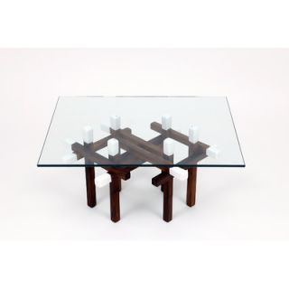 ARTLESS Double Matchstick Table A MS D W Finish Solid Walnut dipped in White