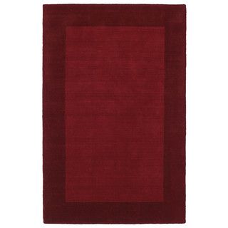 Borders Hand tufted Red Wool Rug (36 X 53)