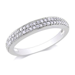 CT. T.W. Diamond Double Row Band in 10K White Gold   Zales