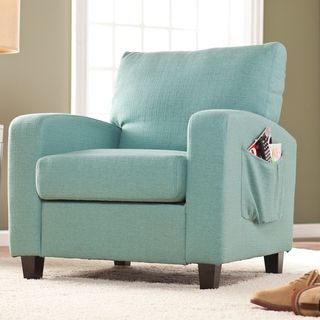 Upton Home Ashton Turquoise Upholstered Accent Arm Chair