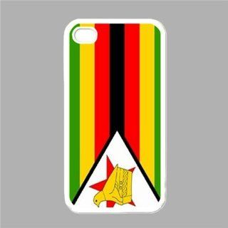 Zimbabwe Flag White Iphone 4   Iphone 4s Case Cell Phones & Accessories