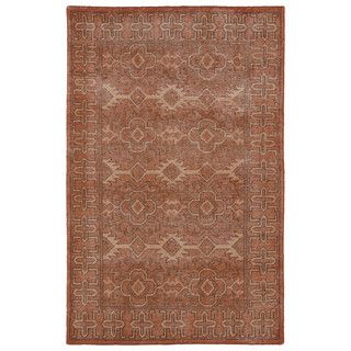 Hand knotted Vintage Replica Pumpkin Wool Rug (40 X 60)