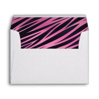 Pink Zebra Stripe Background Envelope