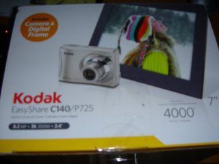 Kodak Easyshare C140 Camera with P725 Digital Frame  Digital Camera Accessory Kits  Camera & Photo