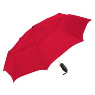 ShedRain Umbrellas Windjammer Vented Auto Open Folding Umbrella, Red, One Size Clothing