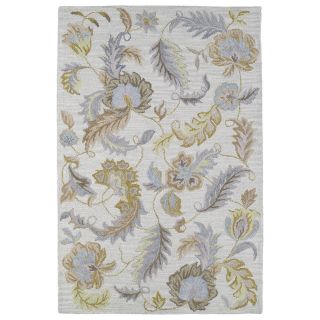 Lawrence Oatmeal Floral Hand tufted Wool Rug (96 X 13)