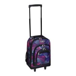 Everest Wheeled Pattern Backpack Purple/pink Geometric