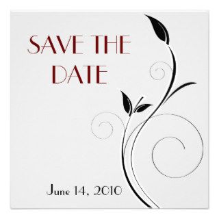 Black and White Save the Date Wedding Invitation