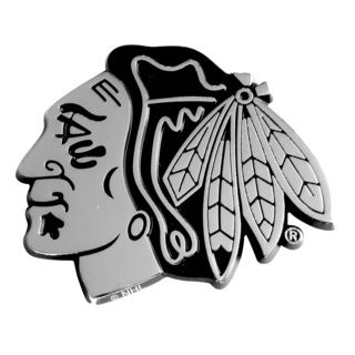 Nhl Chicago Blackhawks Chromed Metal Emblem