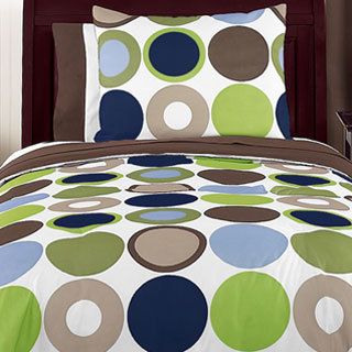 Sweet Jojo Designs Sweet Jojo Designs Boys Dots 3 piece Full/queen Comforter Set Blue Size Full  Queen