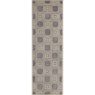 Safavieh Handmade Precious Silver Wool/ Polyester Rug (26 X 12)