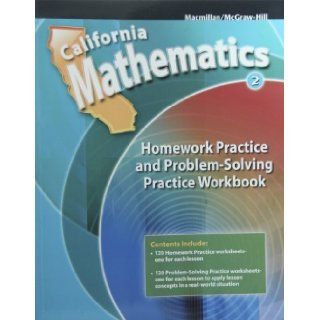 Homework Practice and Problem Solving Practice Workbook Grade 2 (California Mathematics) Altieri 9780021119660 Books