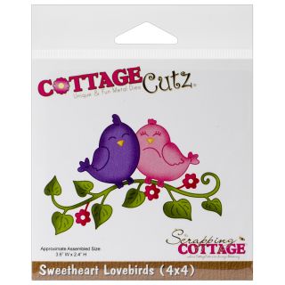 Cottagecutz Die 4x4 sweetheart Lovebirds