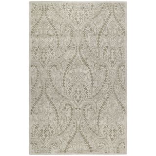 Hand tufted Lawrence Beige Damask Wool Rug (2 X 3)