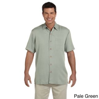 Devon and Jones Mens Isla Coconut Button up Camp Shirt Green Size XXL