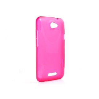 System S Pink Silicone Case Cover Skin for HTC One X S720E Cell Phones & Accessories