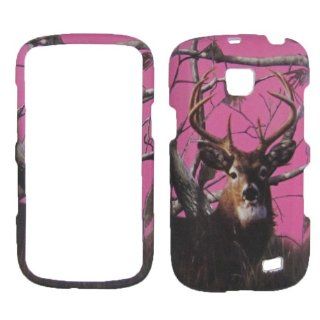 Samsung Galaxy Proclaim Sch s720c / Illusion I110 Pink Tree Buck Deer Camo Camouflage Rubberized Hard Phone Case Girls Cover Cell Phones & Accessories