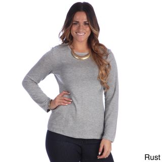 24/7 Comfort Apparel 24/7 Comfort Apparel Plus Size Womens Crew Neck Long Sleeve Top Other Size 1X (14W  16W)