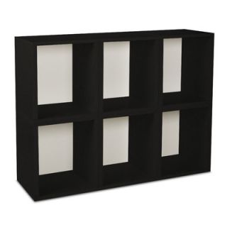 Way Basics Eco Friendly Modular Storage Cubes Plus PS MCP 6 Finish Black
